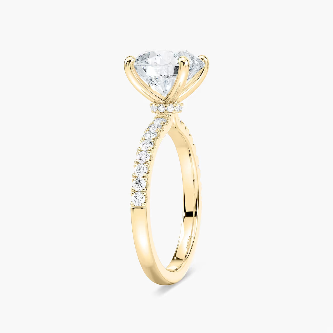 Classic Round Hidden Halo Ring
