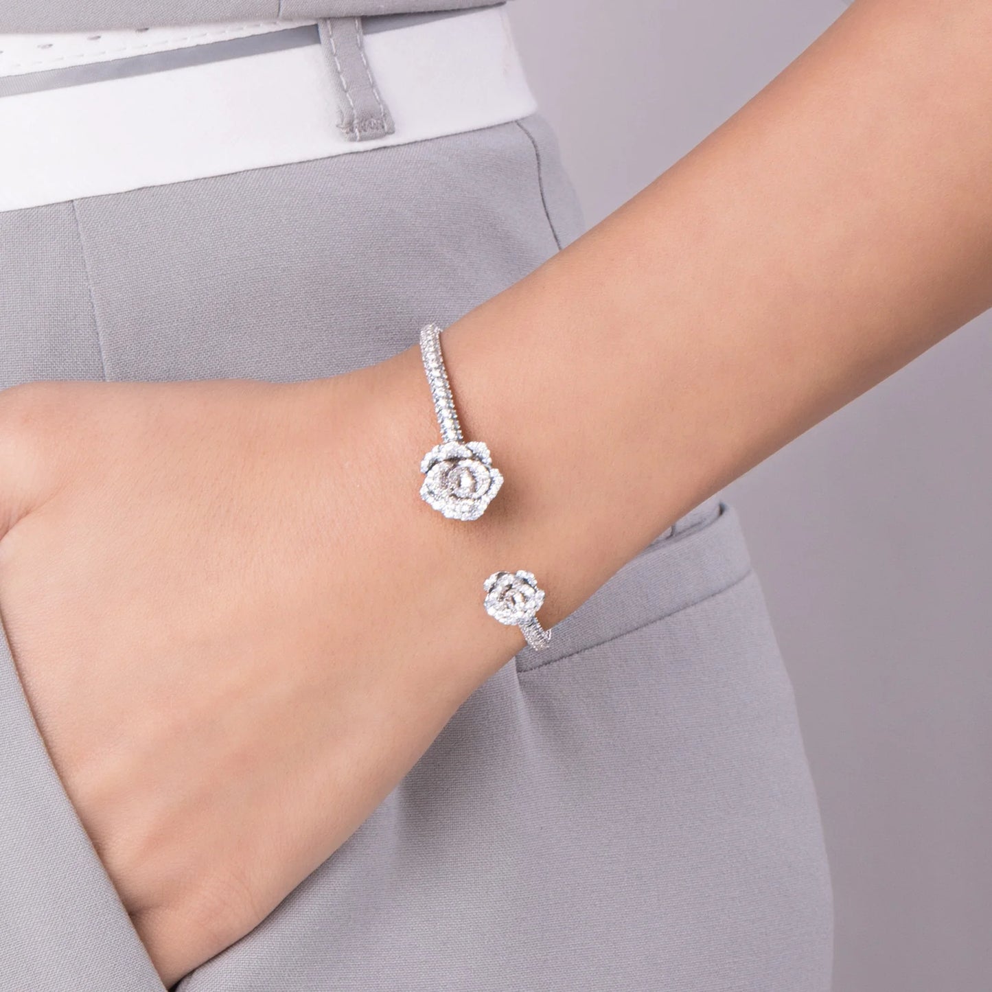ROSETTE BRACELET DOUBLE MOTIF