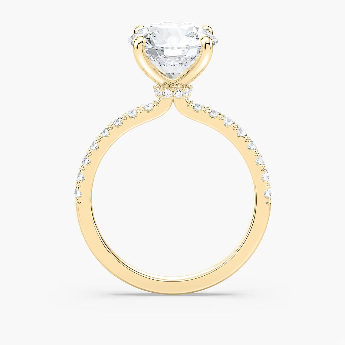 Classic Round Hidden Halo Ring