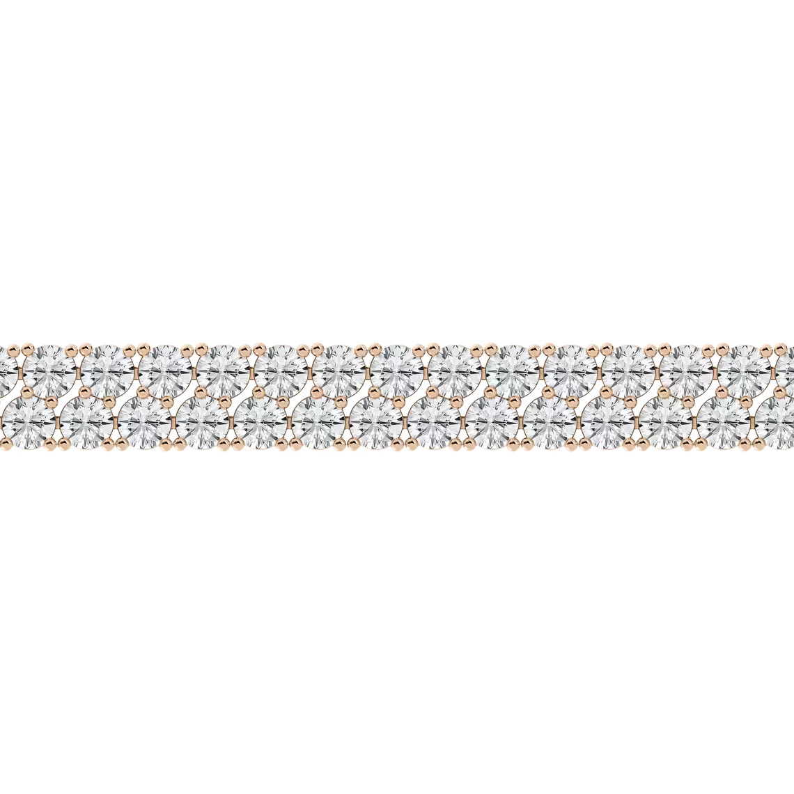 Classic Double Row Diamond Tennis Bracelet