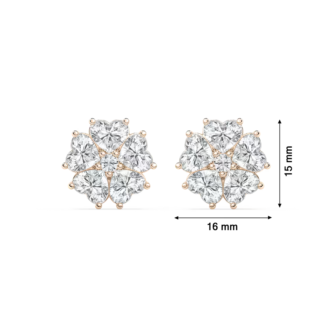 Lucky Heart Stud Earrings