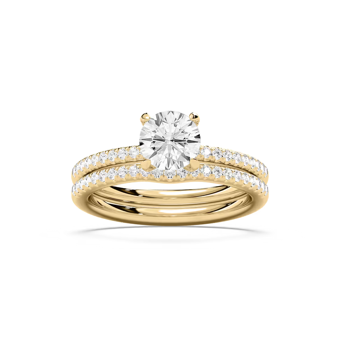 Greer Petite Dome Wedding Set
