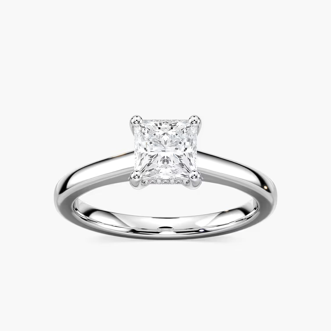 Stefania Hidden Halo Solitaire Engagement Ring