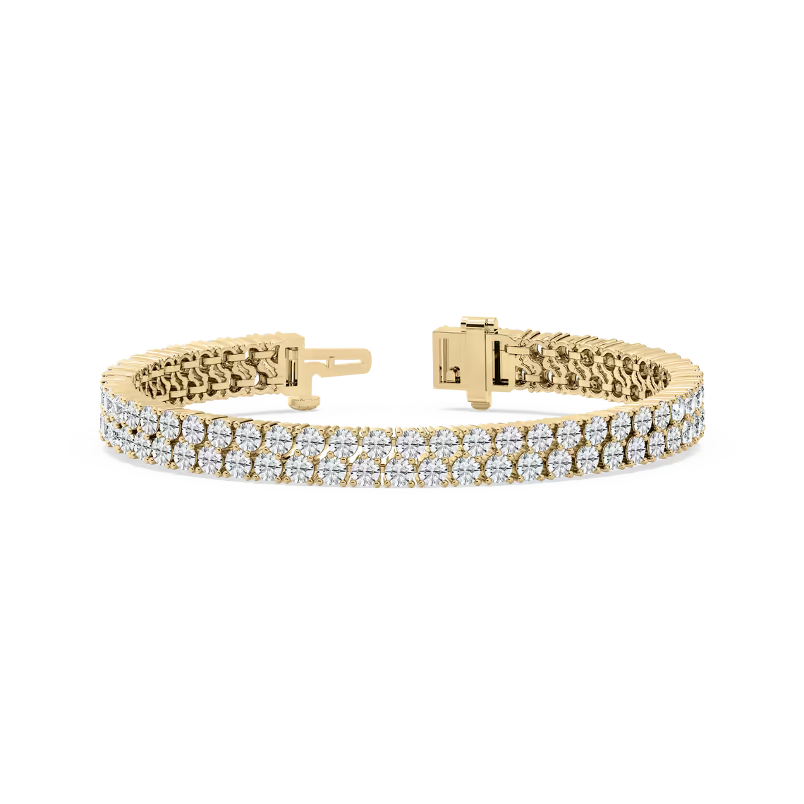 Classic Double Row Diamond Tennis Bracelet