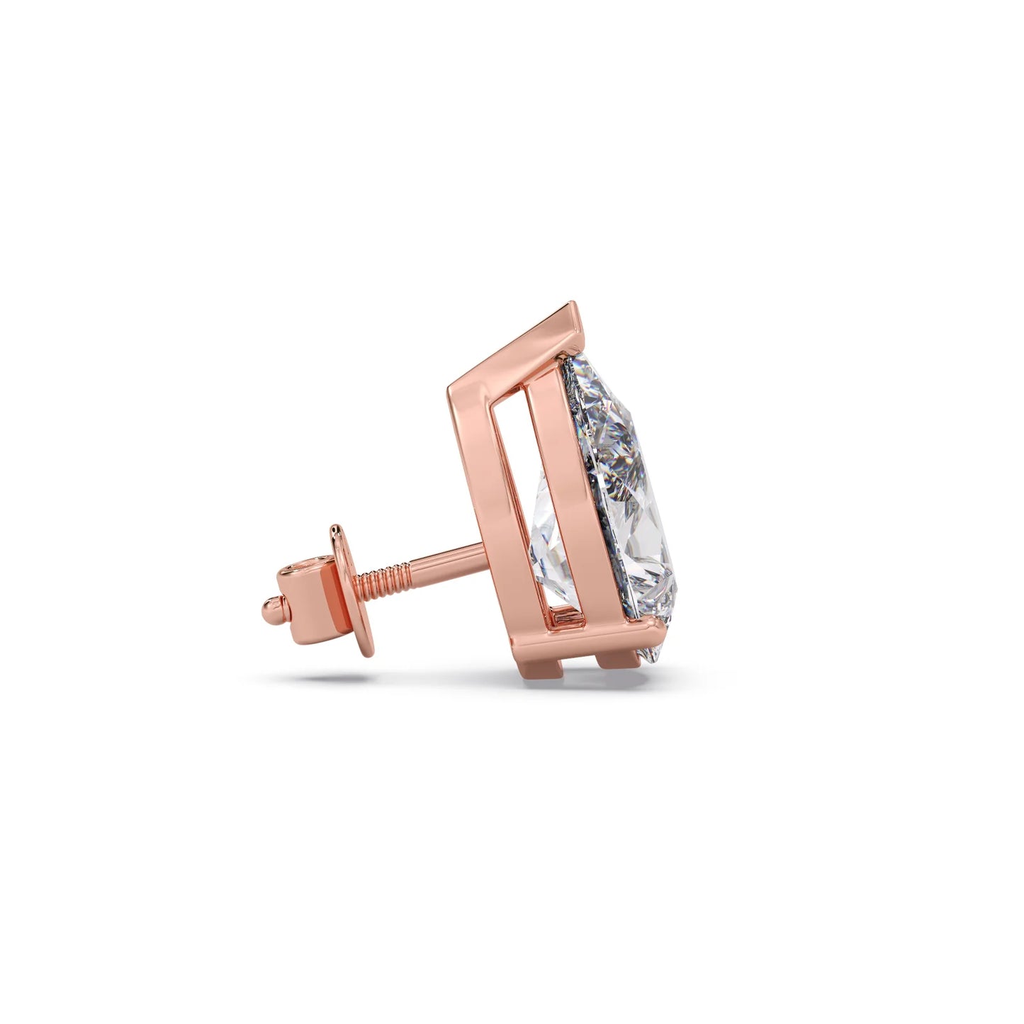 Pear Solitaire Diamond Earrings