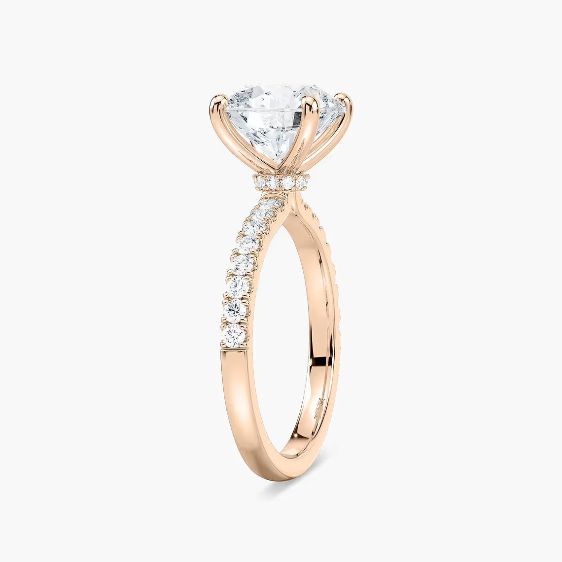 Classic Round Hidden Halo Ring