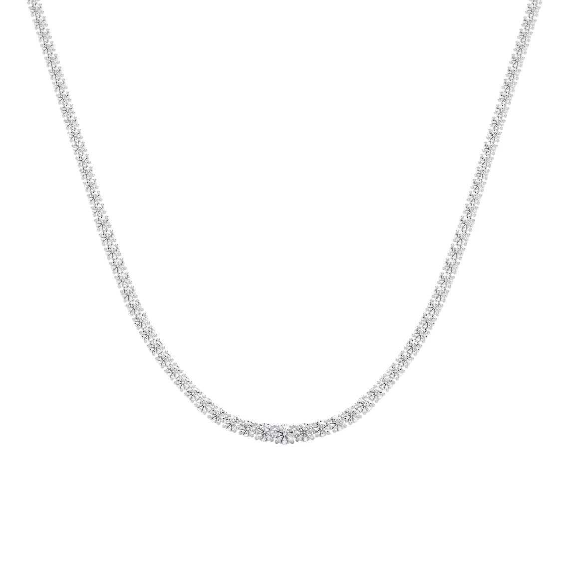 Riviera Round Diamond Tennis Necklace