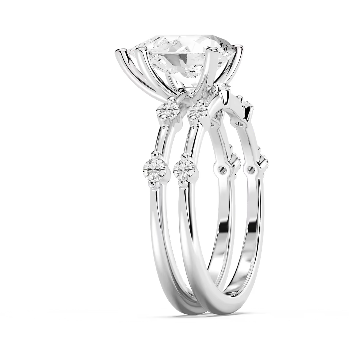 Mila Pear Cut Wedding Set