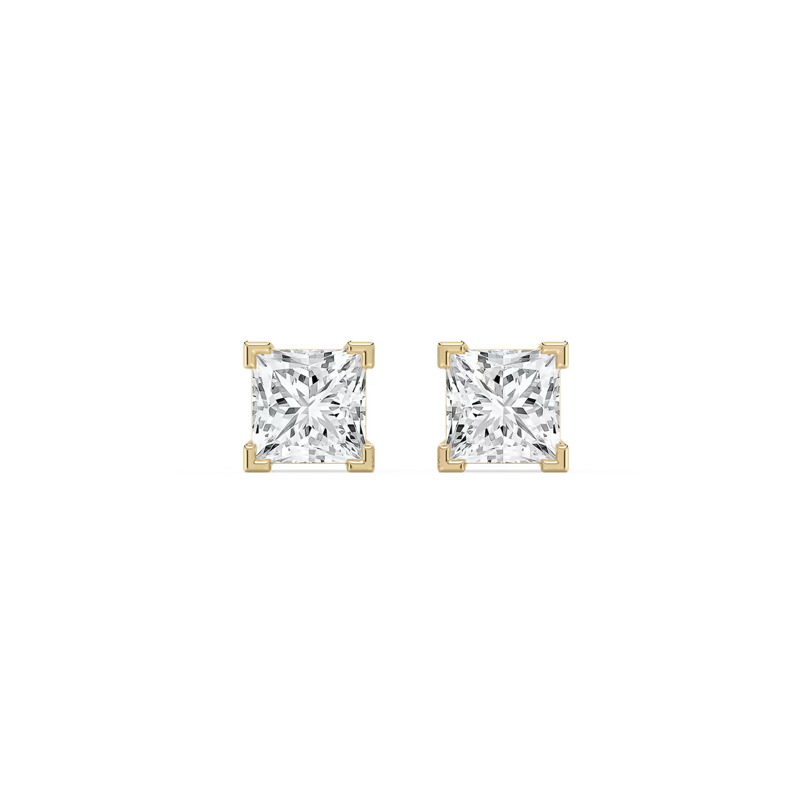 Princess-Cut Lab Diamond Studs