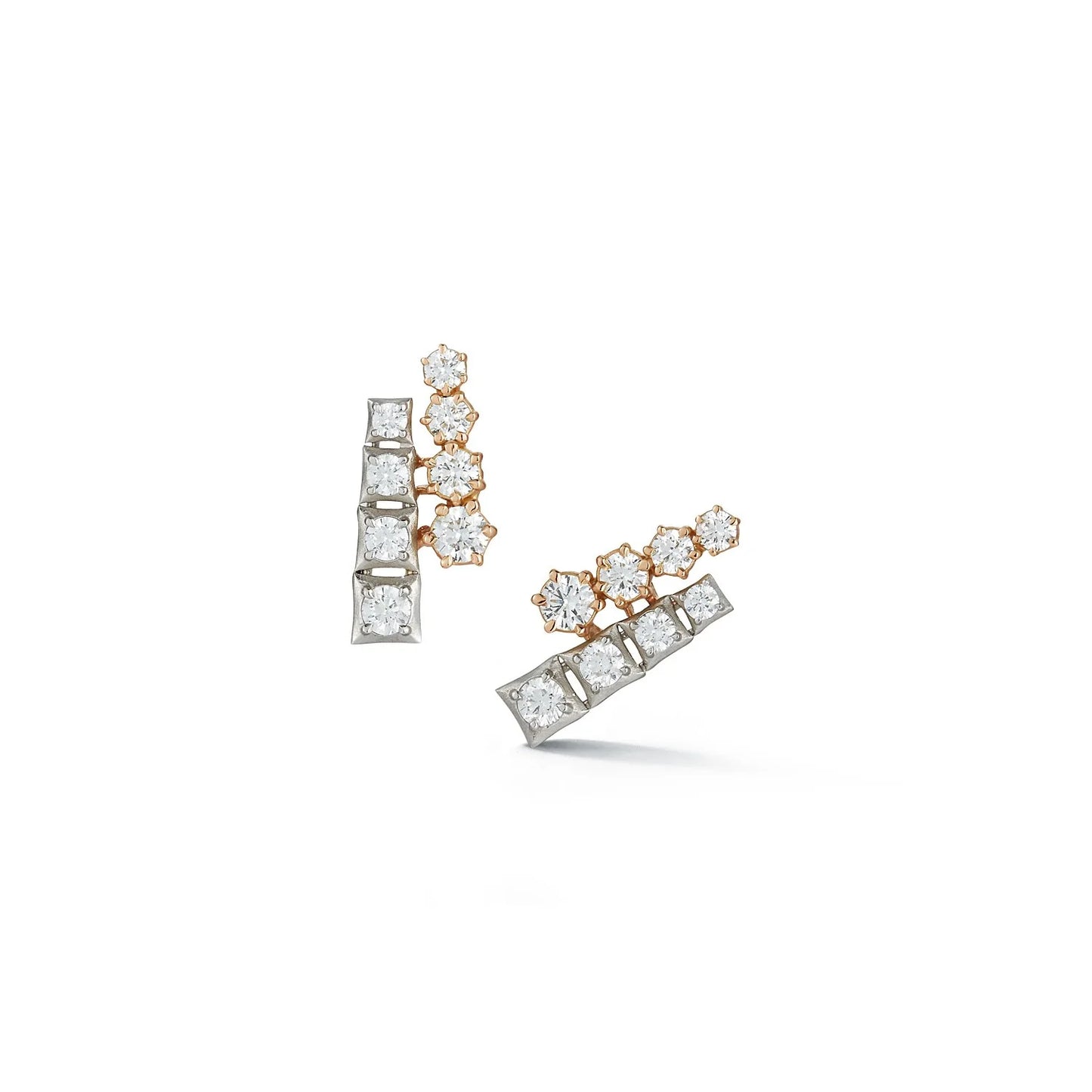 SUE TWO-TONE STUD EARRINGS