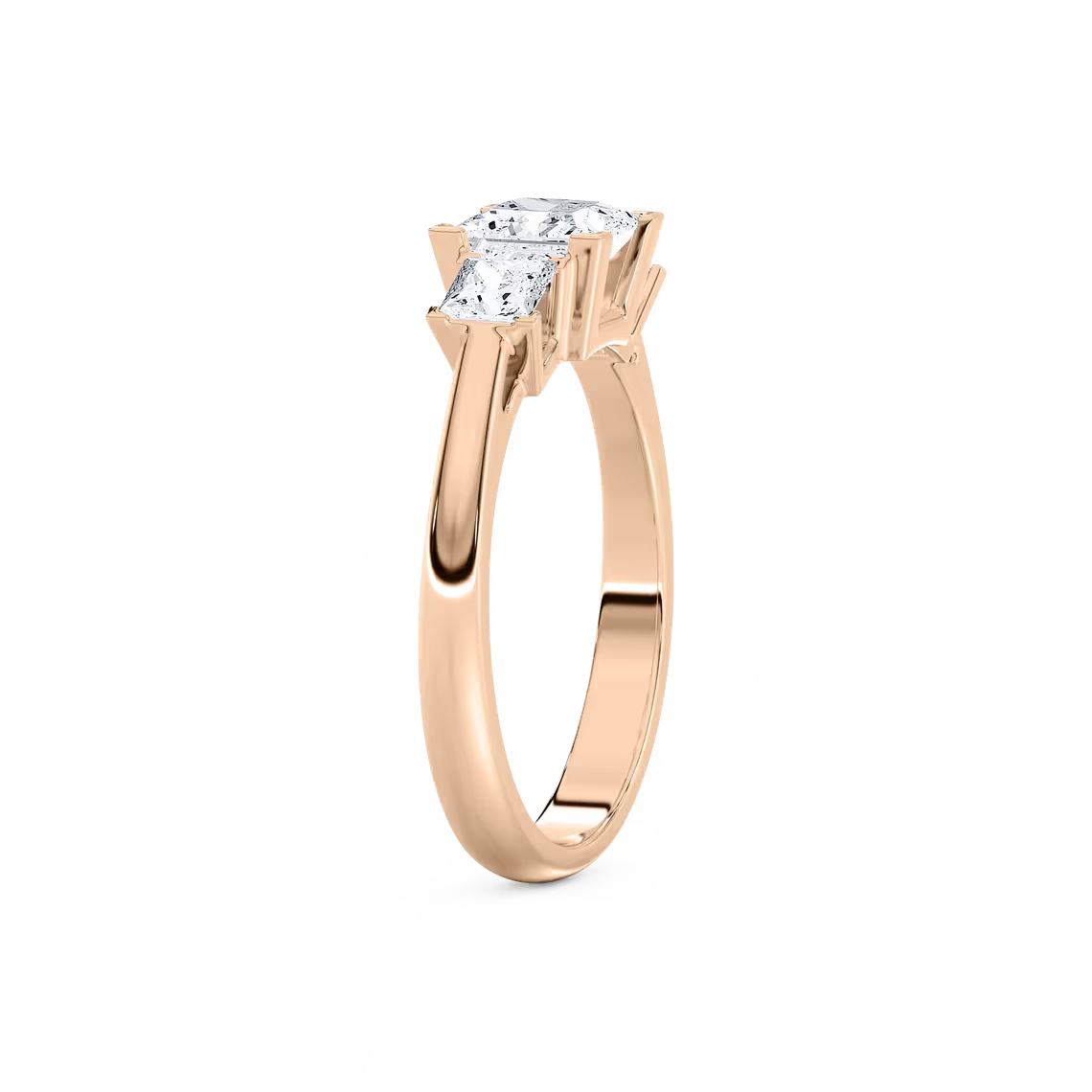 Classic Princess Three Stone Ring