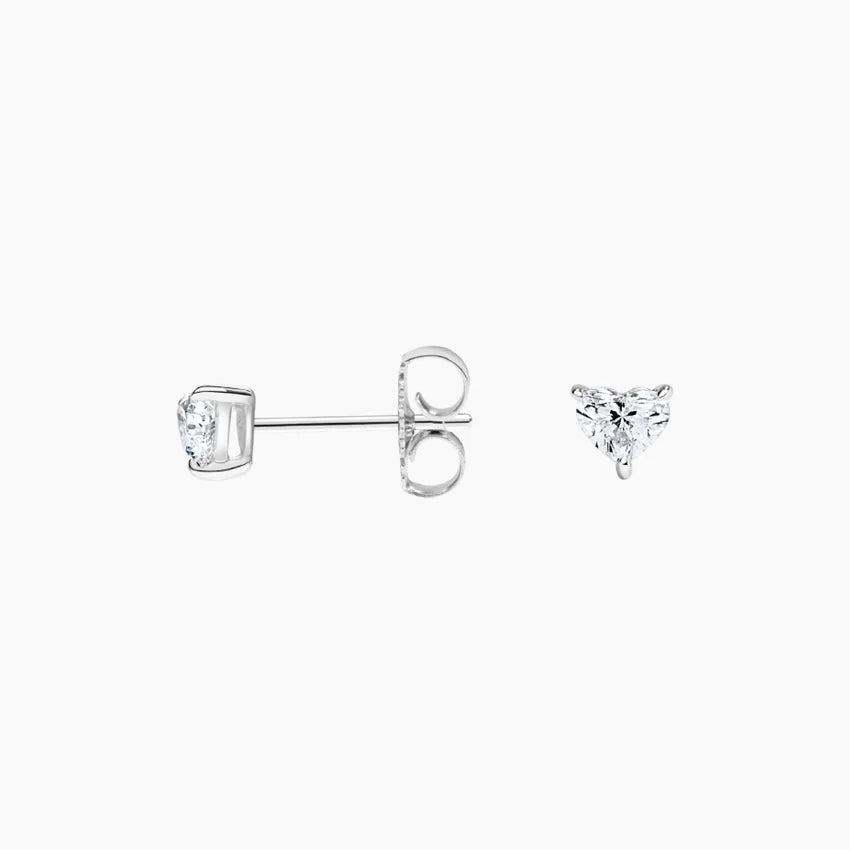 Heart Lab Diamond Stud Earrings (0.25 ct. tw.) in 14K White Gold