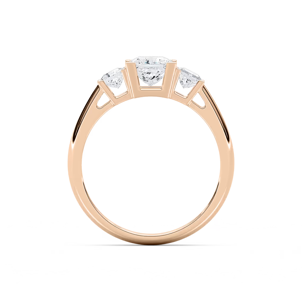 Classic Princess Three Stone Ring