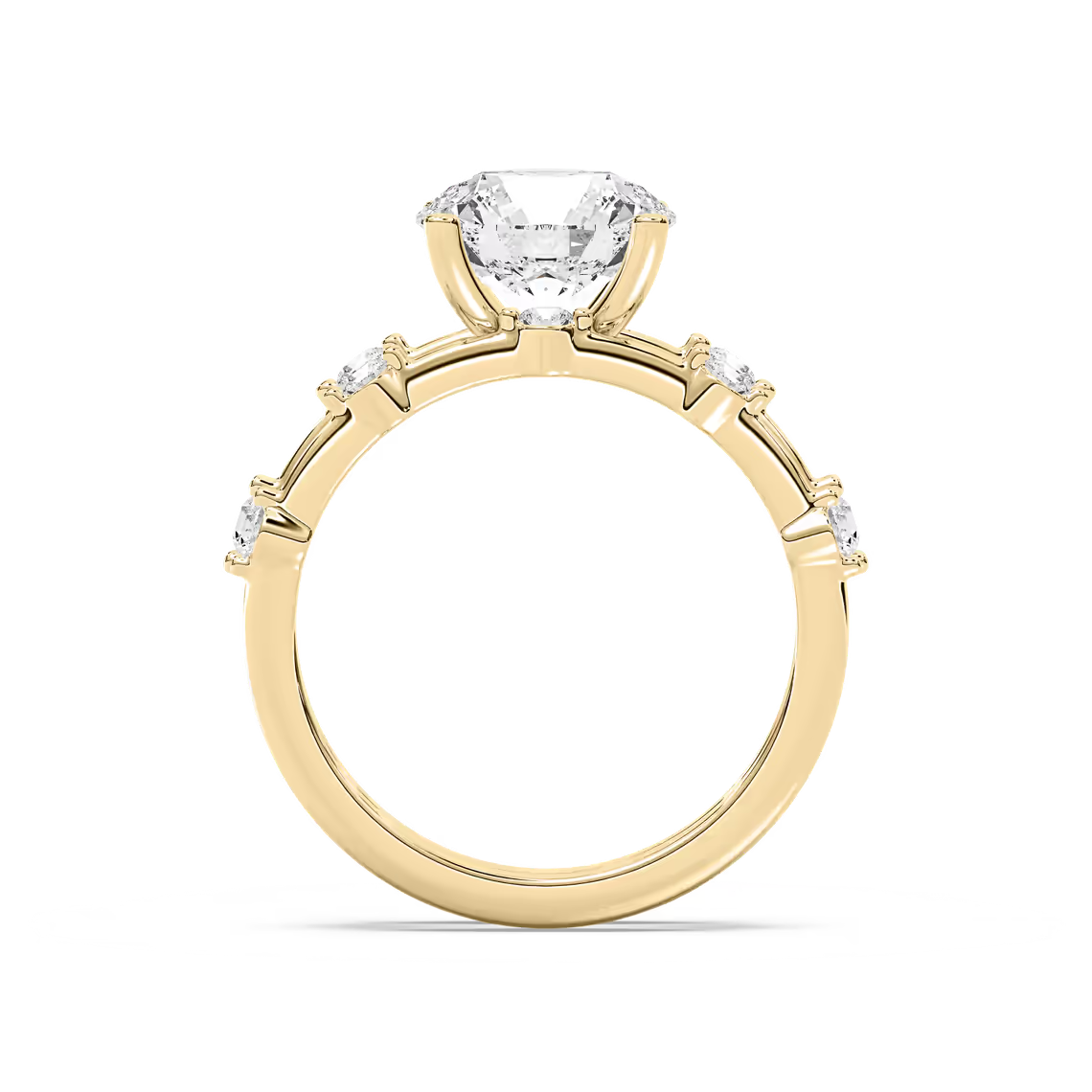 Mila Round Brilliant Wedding Set