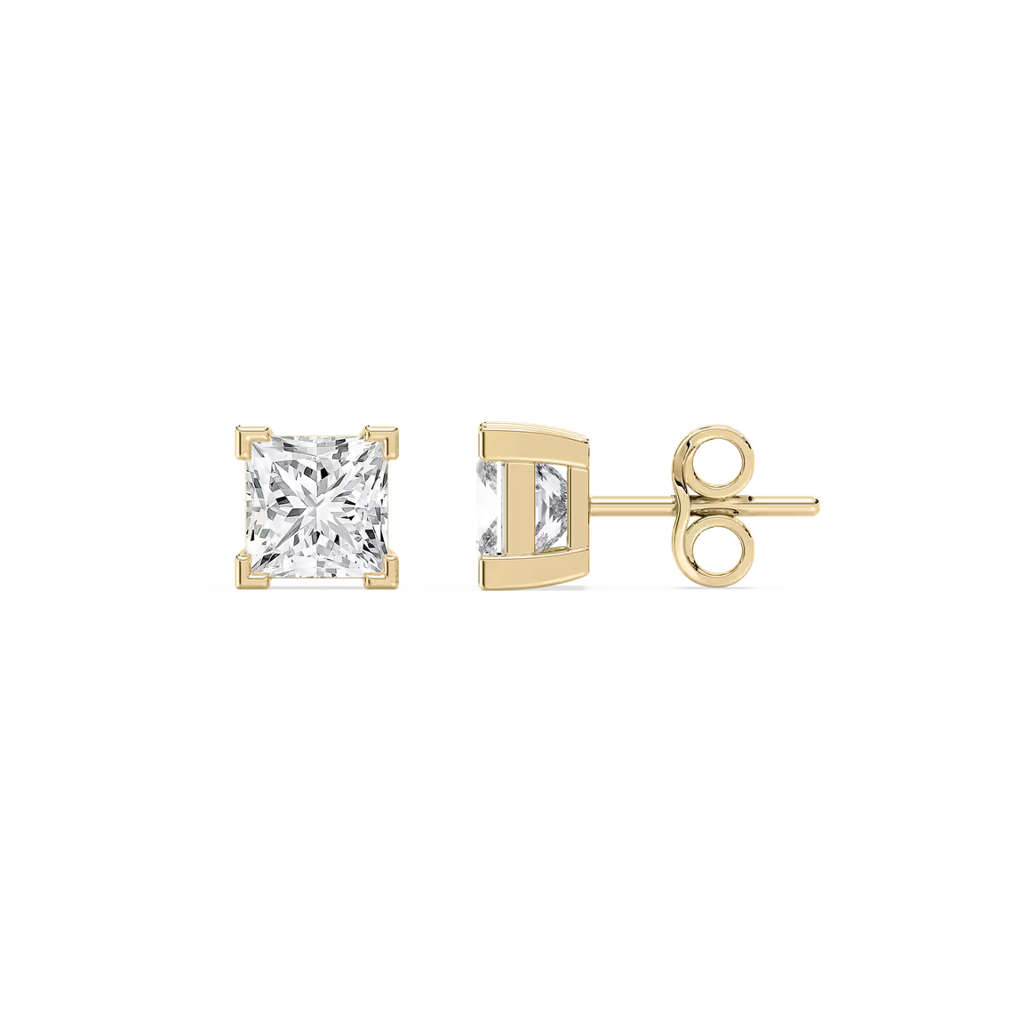 Princess-Cut Lab Diamond Studs