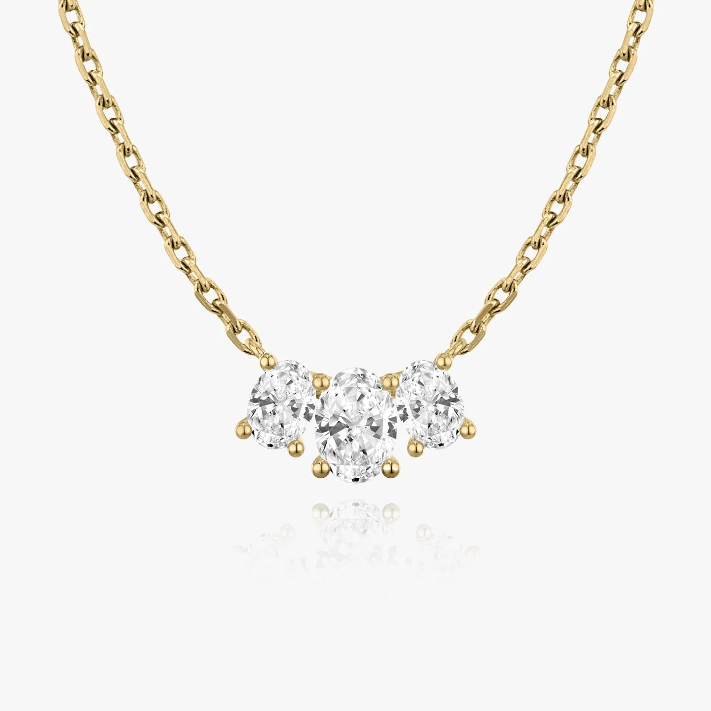 1.0 TCW OVAL CVD F/VS DIAMOND NECKLACE