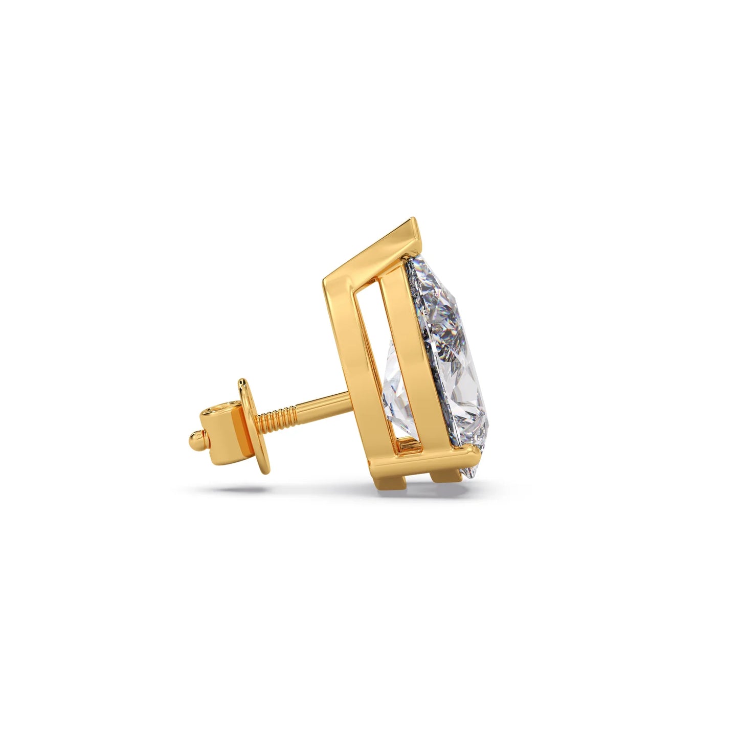 Pear Solitaire Diamond Earrings