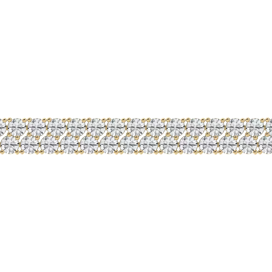 Classic Double Row Diamond Tennis Bracelet