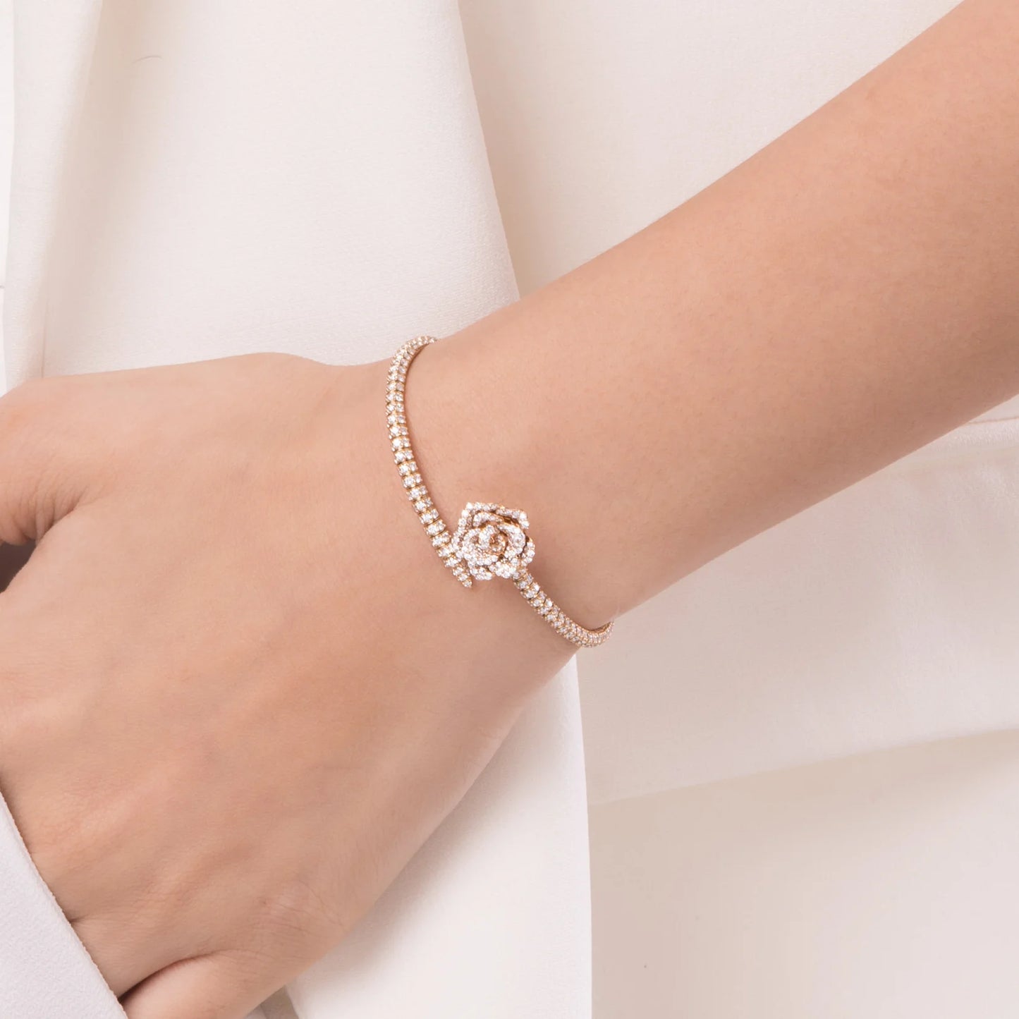 ROSETTE BRACELET SINGLE MOTIF