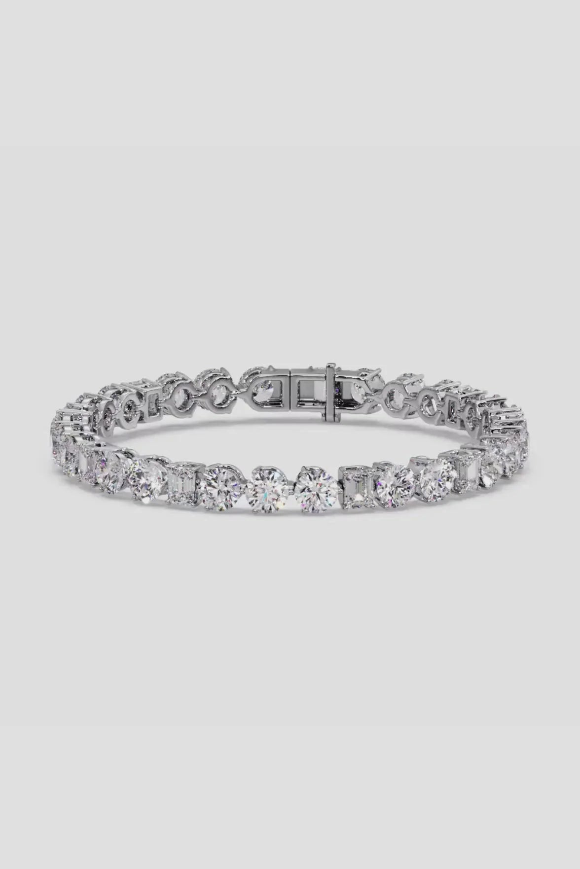 Blended Solitaire Tennis Bracelet