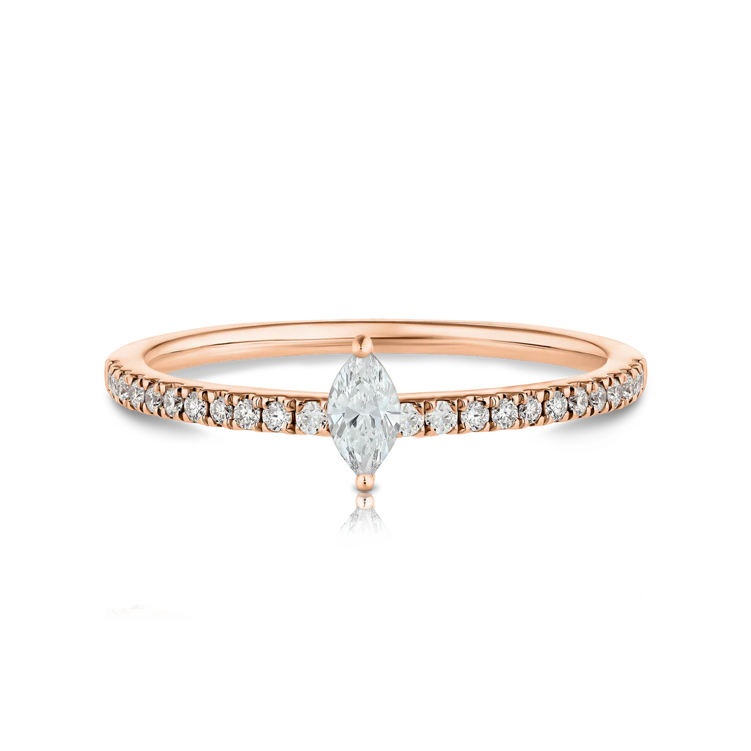 Marquise Diamond Pave Ring