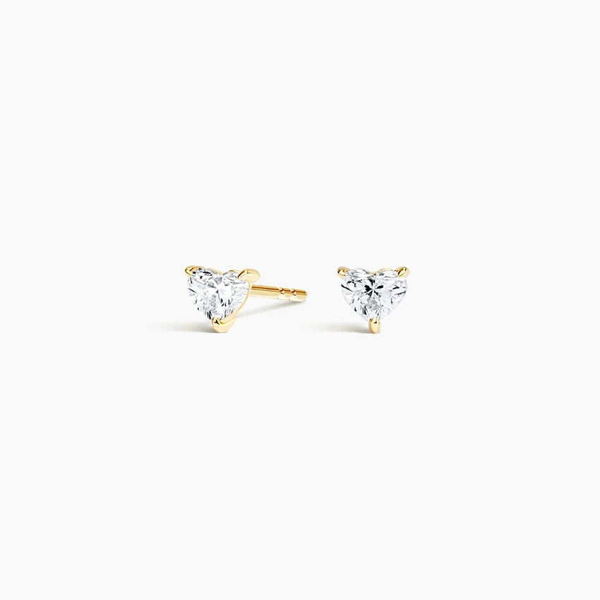 Heart Lab Diamond Stud Earrings (0.25 ct. tw.) in 14K White Gold