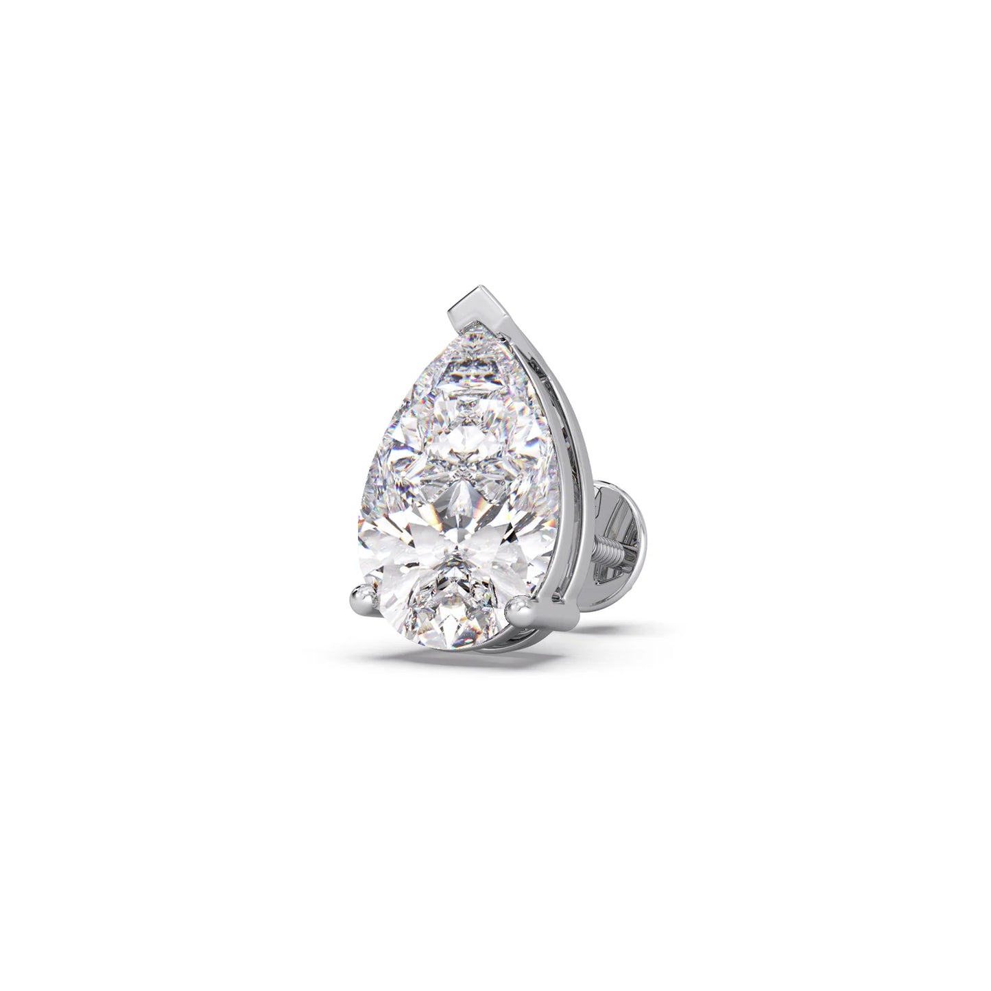 Pear Solitaire Diamond Earrings