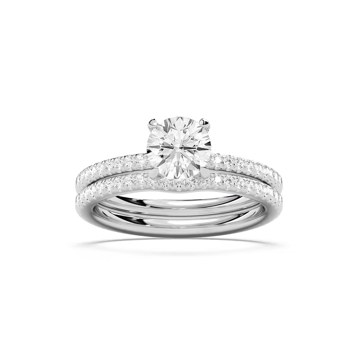 Greer Petite Dome Wedding Set