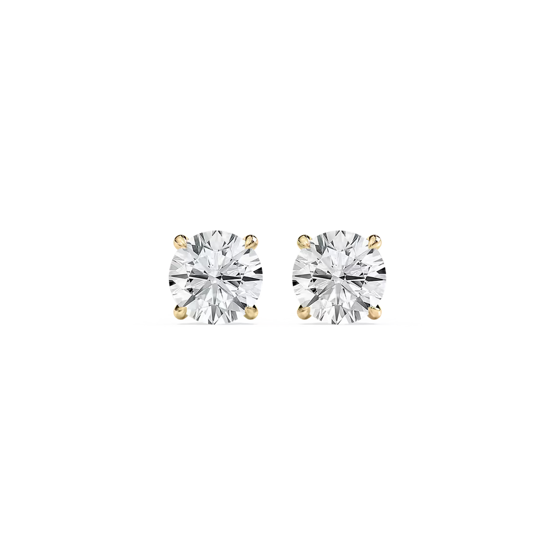 Hidden Halo Round Diamond Earrings