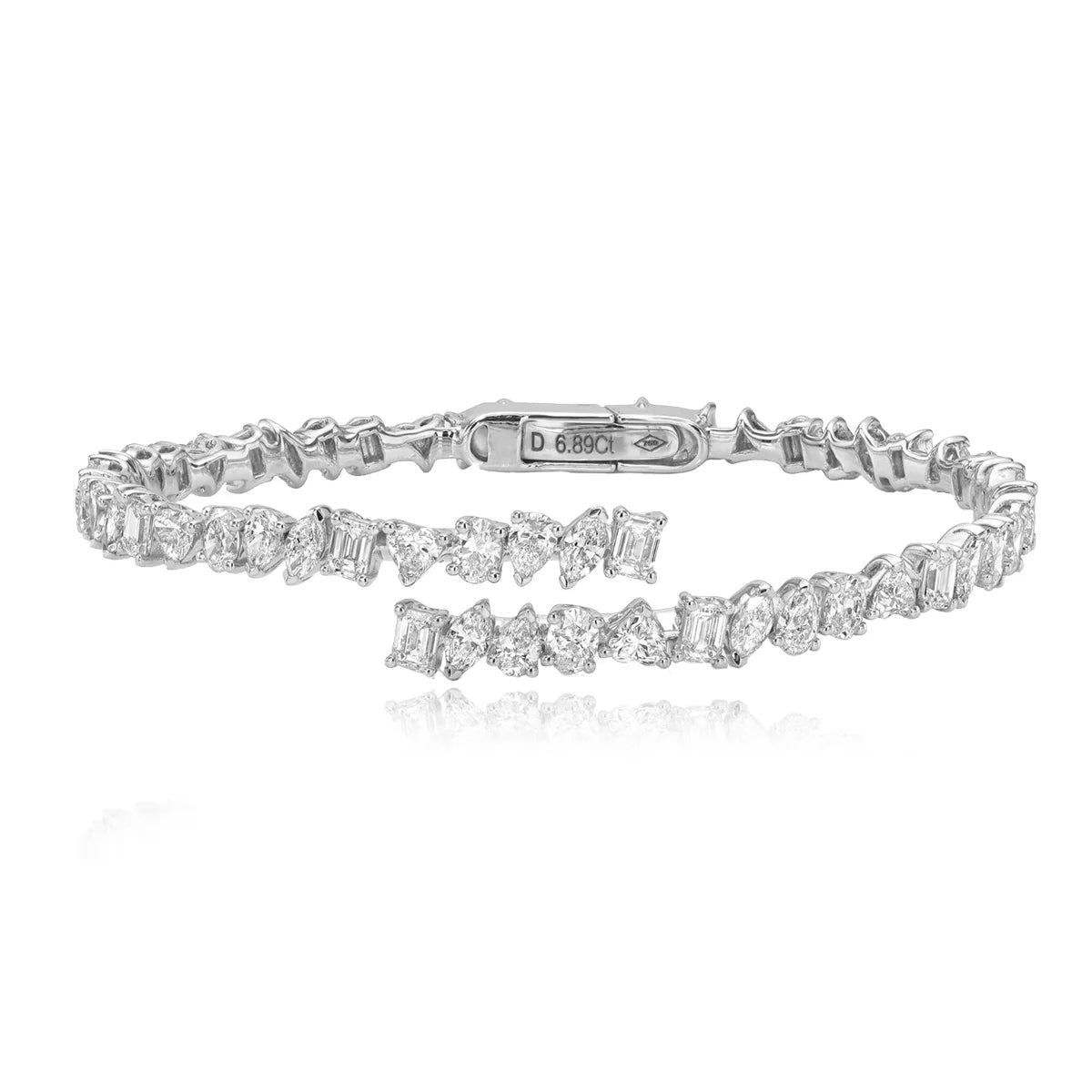 SWIRL DIAMOND MULTI SHAPE BANGLE