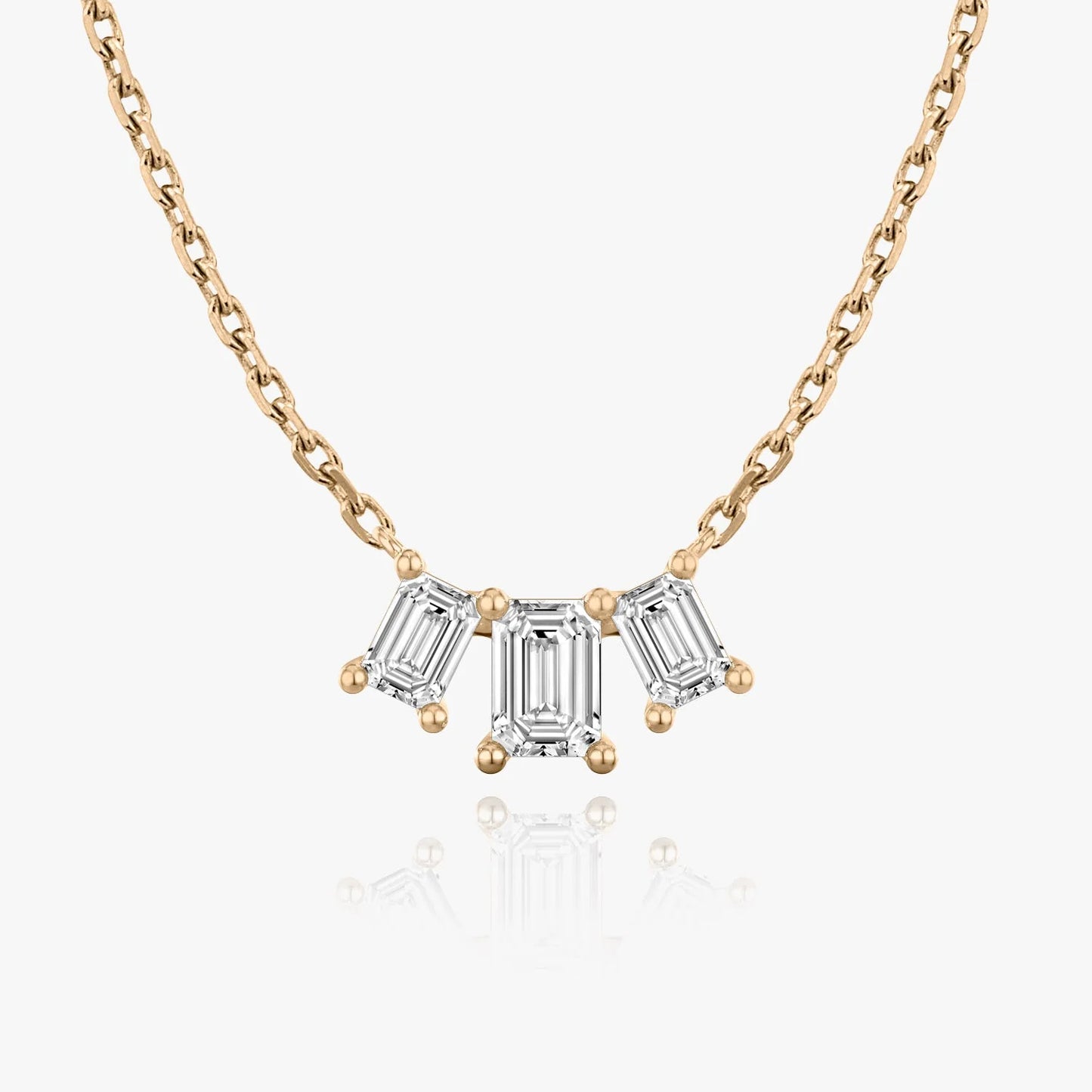 1.0 TCW EMERALD CVD F/VS DIAMOND NECKLACE