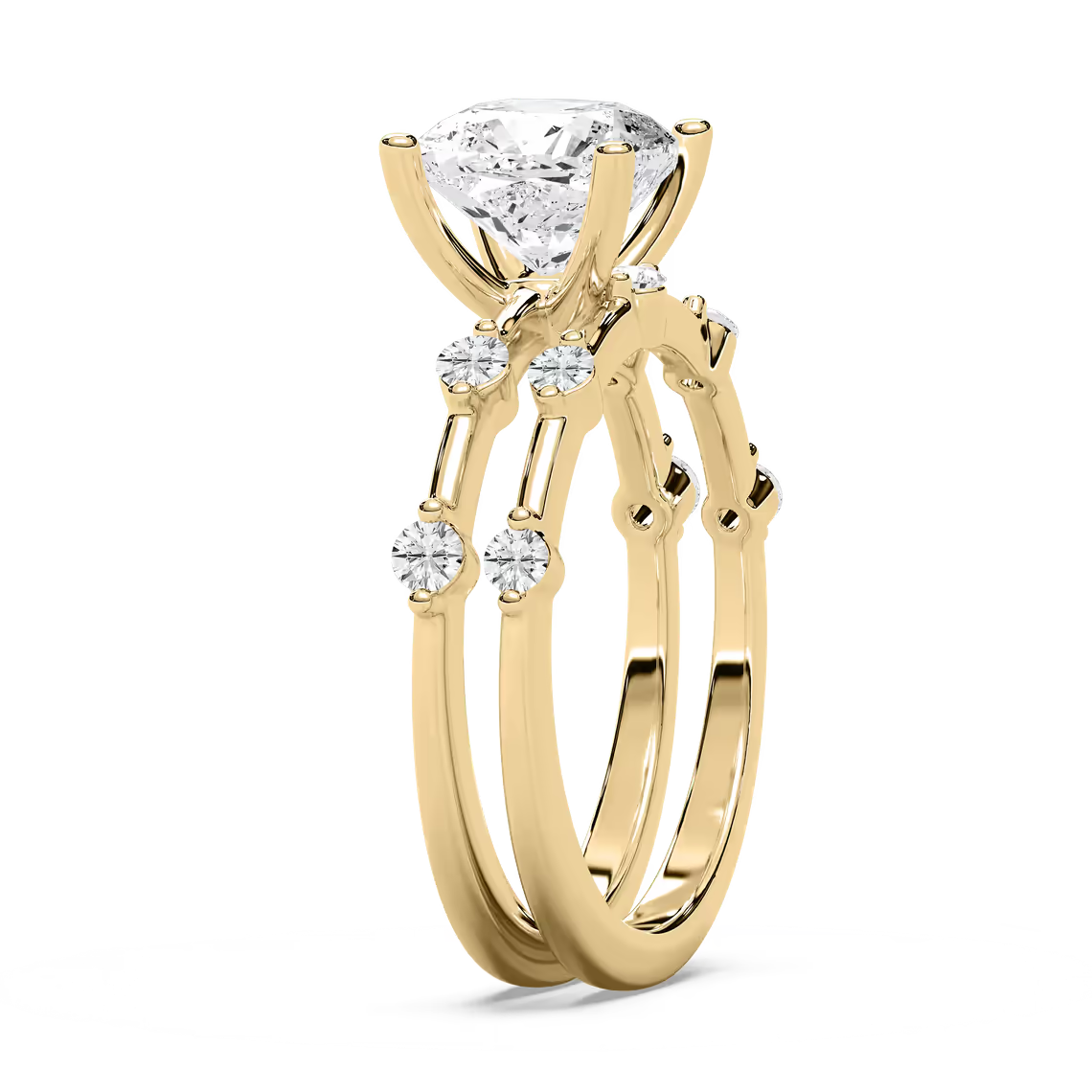 Mila Cushion Cut Wedding Set