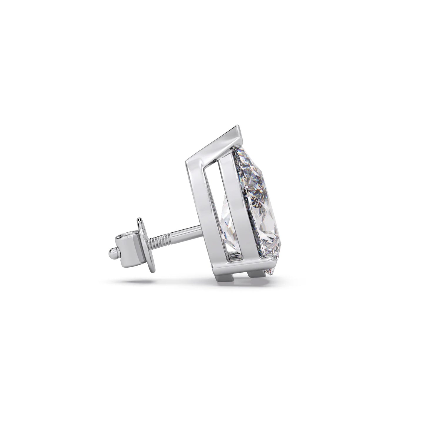 Pear Solitaire Diamond Earrings