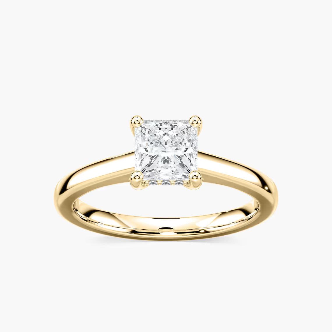 Stefania Hidden Halo Solitaire Engagement Ring