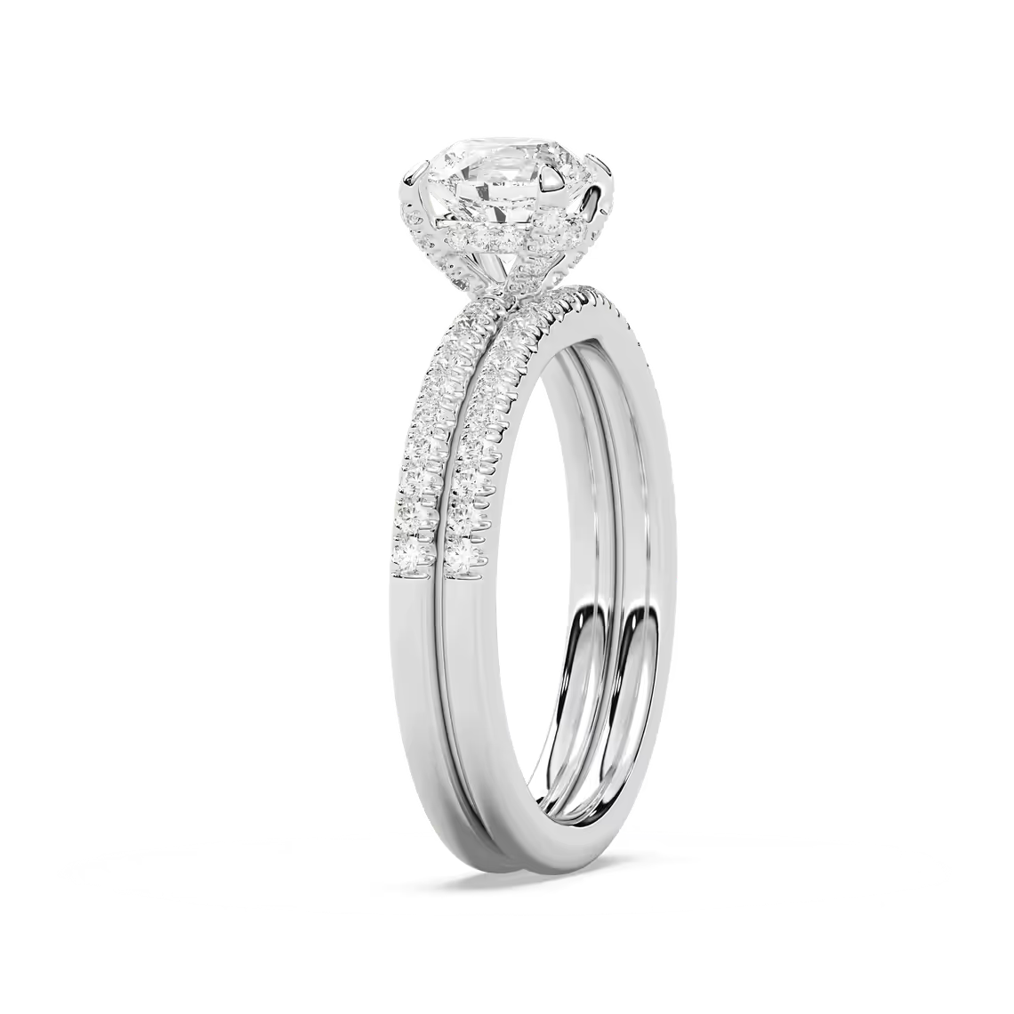 Greer Petite Dome Wedding Set