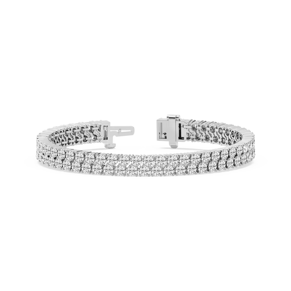 Classic Double Row Diamond Tennis Bracelet