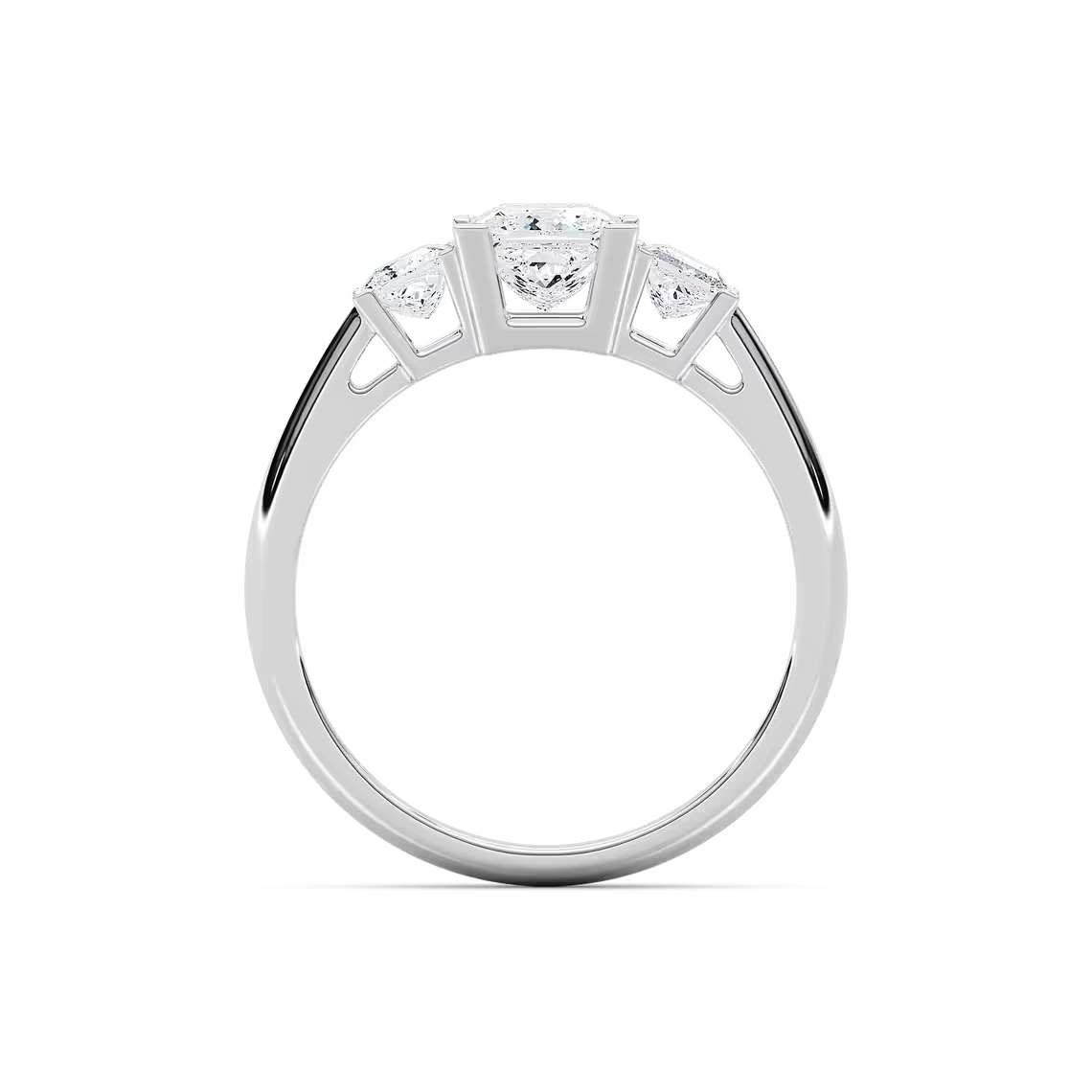 Classic Princess Three Stone Ring