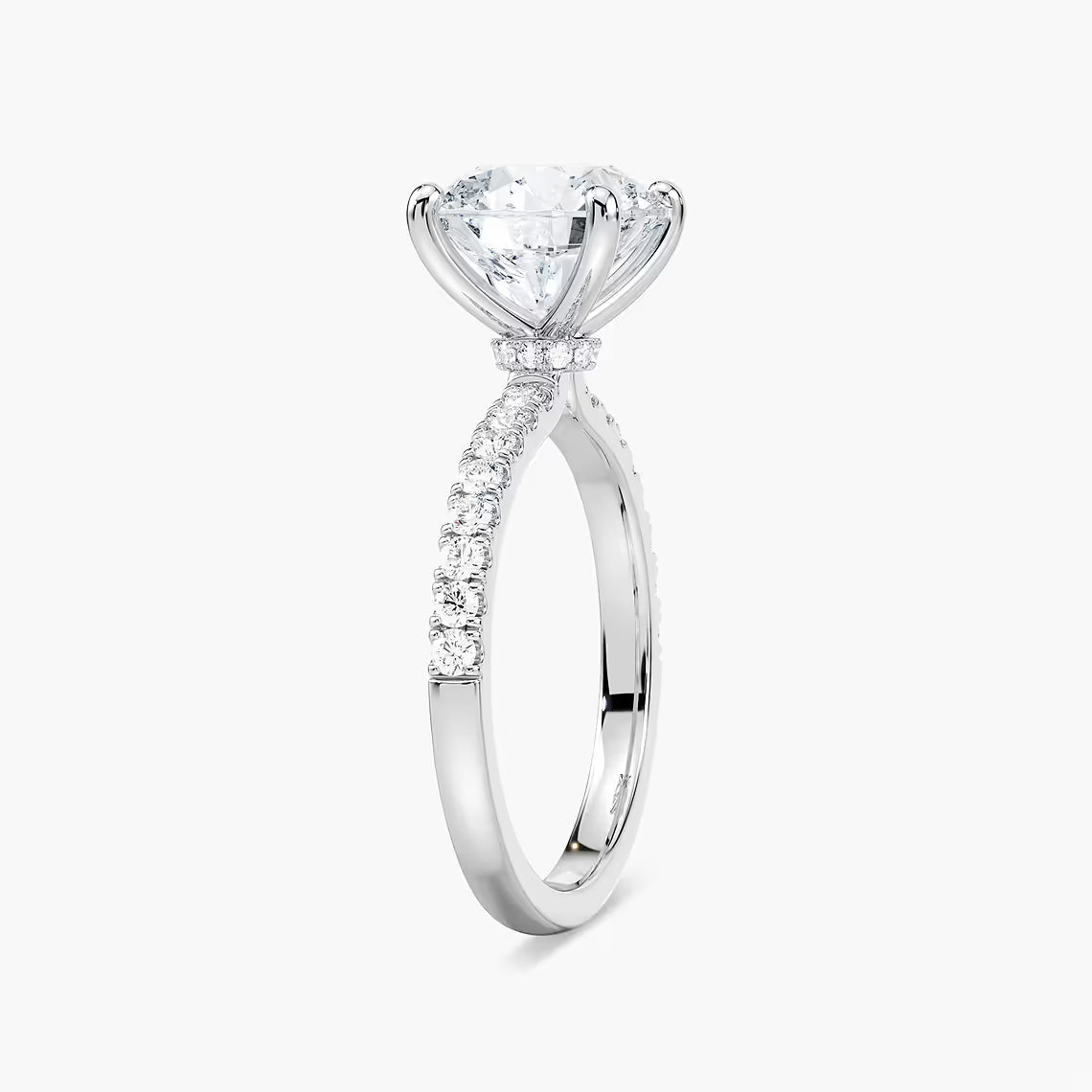 Classic Round Hidden Halo Ring