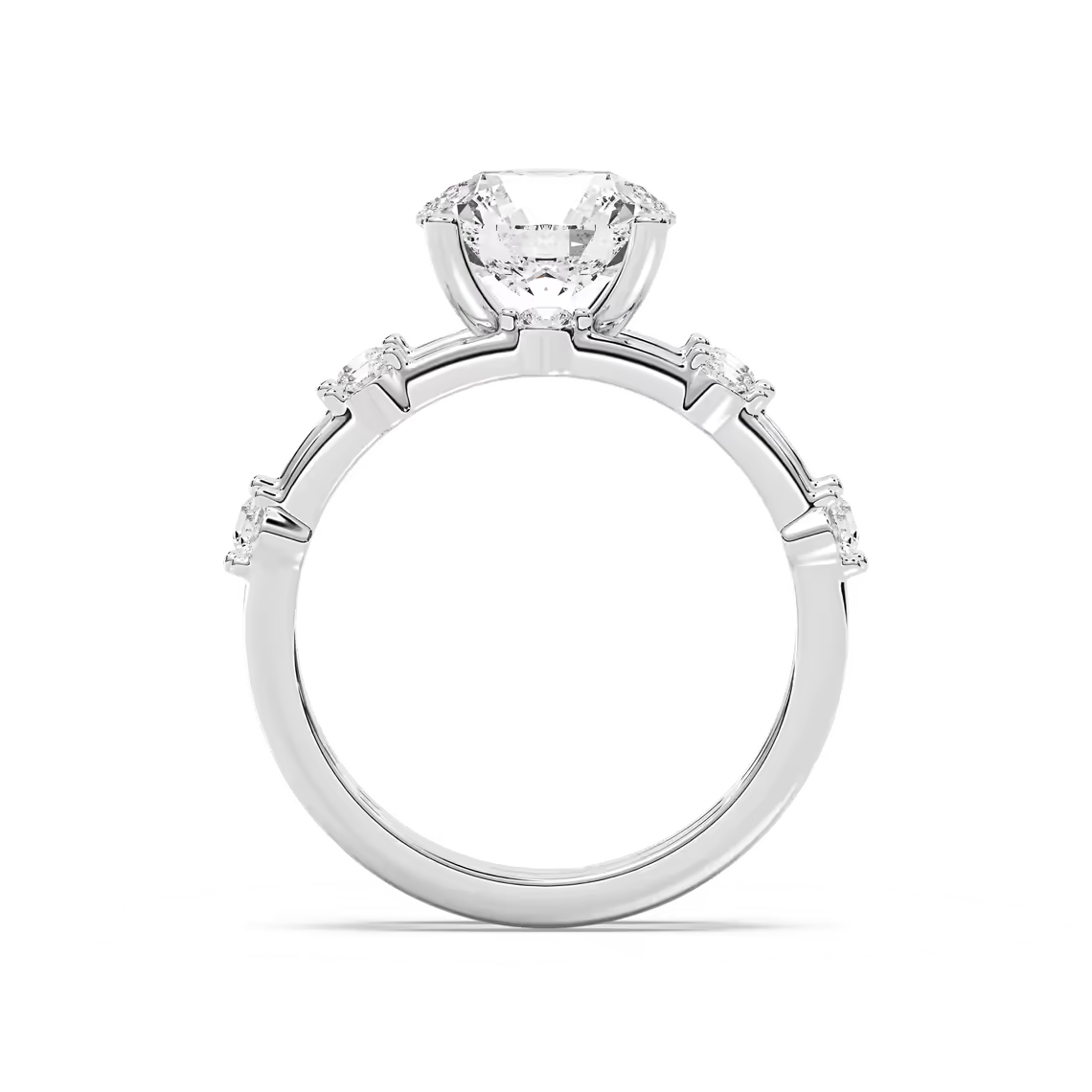 Mila Round Brilliant Wedding Set
