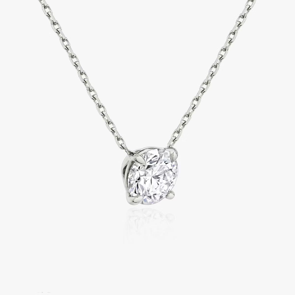 0.75 Carat Round Solitaire Necklace