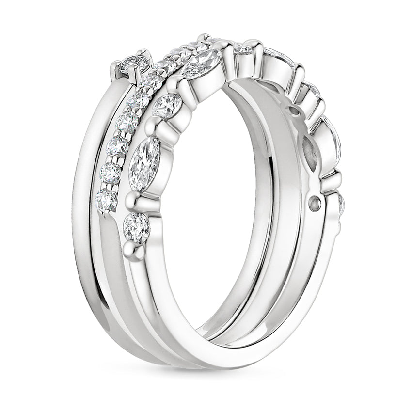 Tres Diamond Ring Stack (3/4 ct. tw.) in 18K Gold