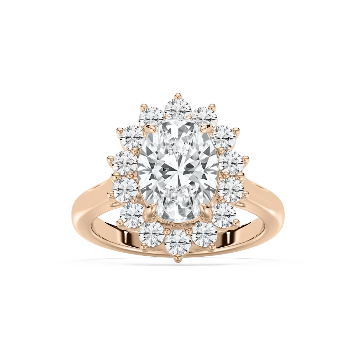 Thea Halo Oval Engagement Ring