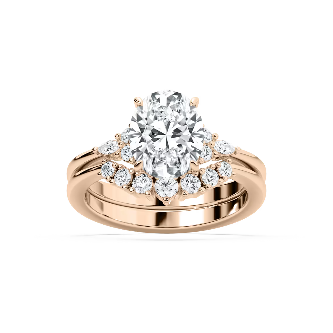 Talia Oval Wedding Set