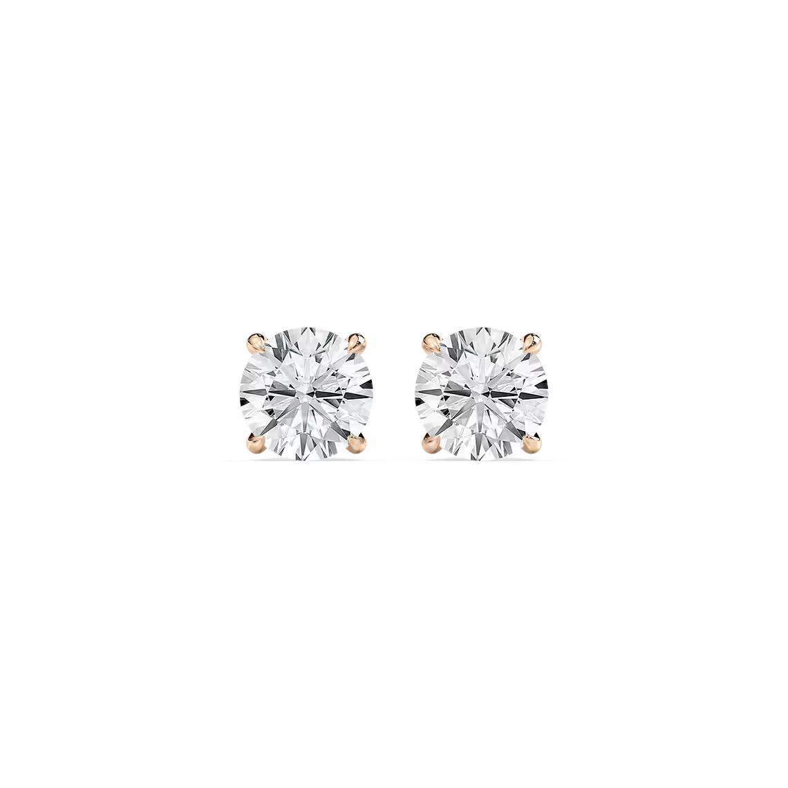 Hidden Halo Round Diamond Earrings