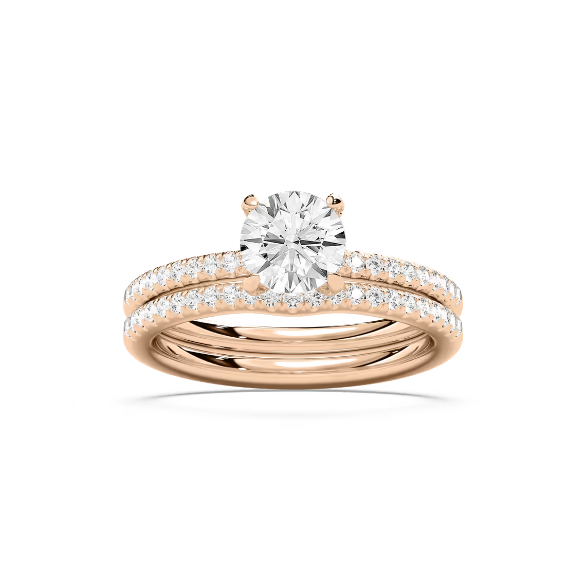 Greer Petite Dome Wedding Set