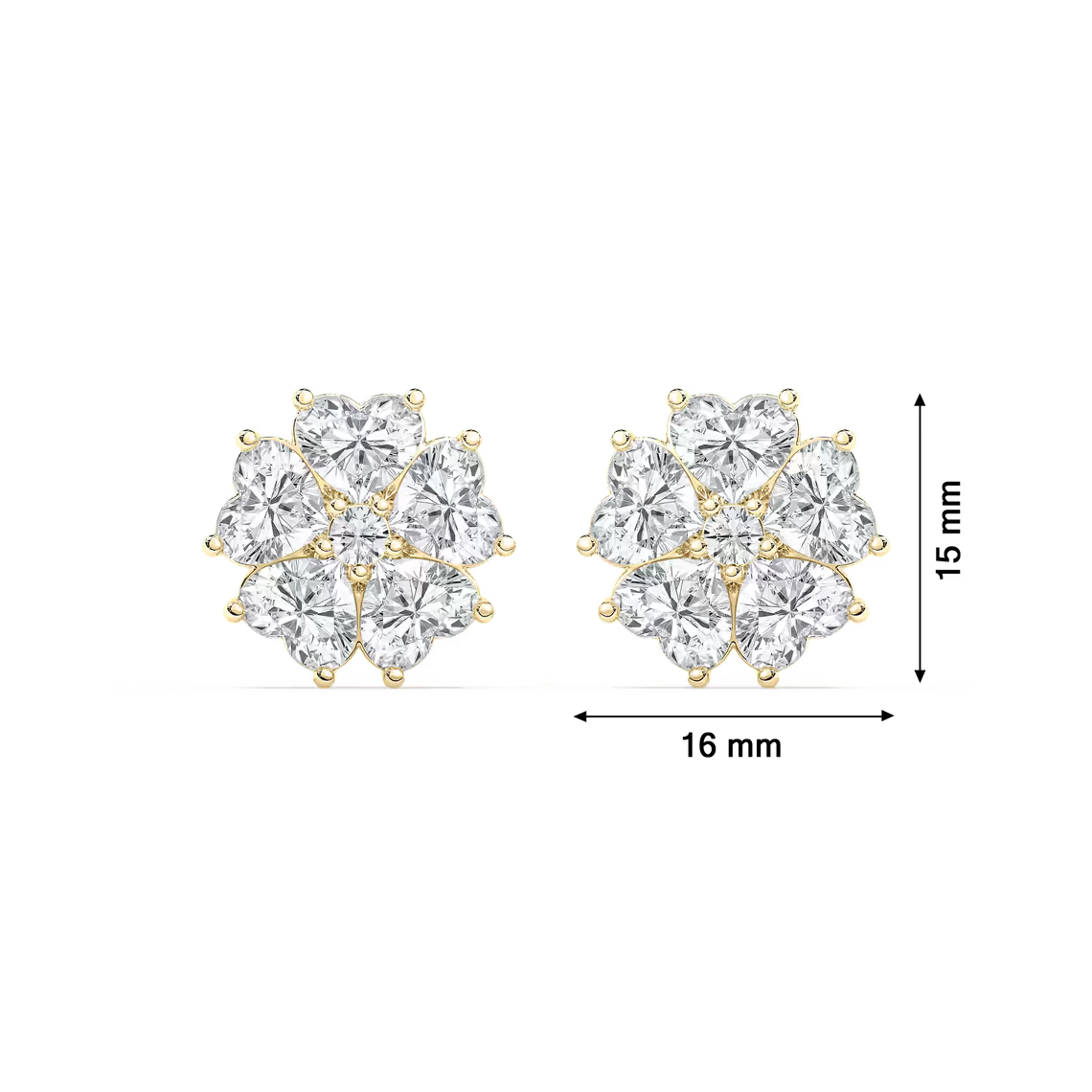 Lucky Heart Stud Earrings