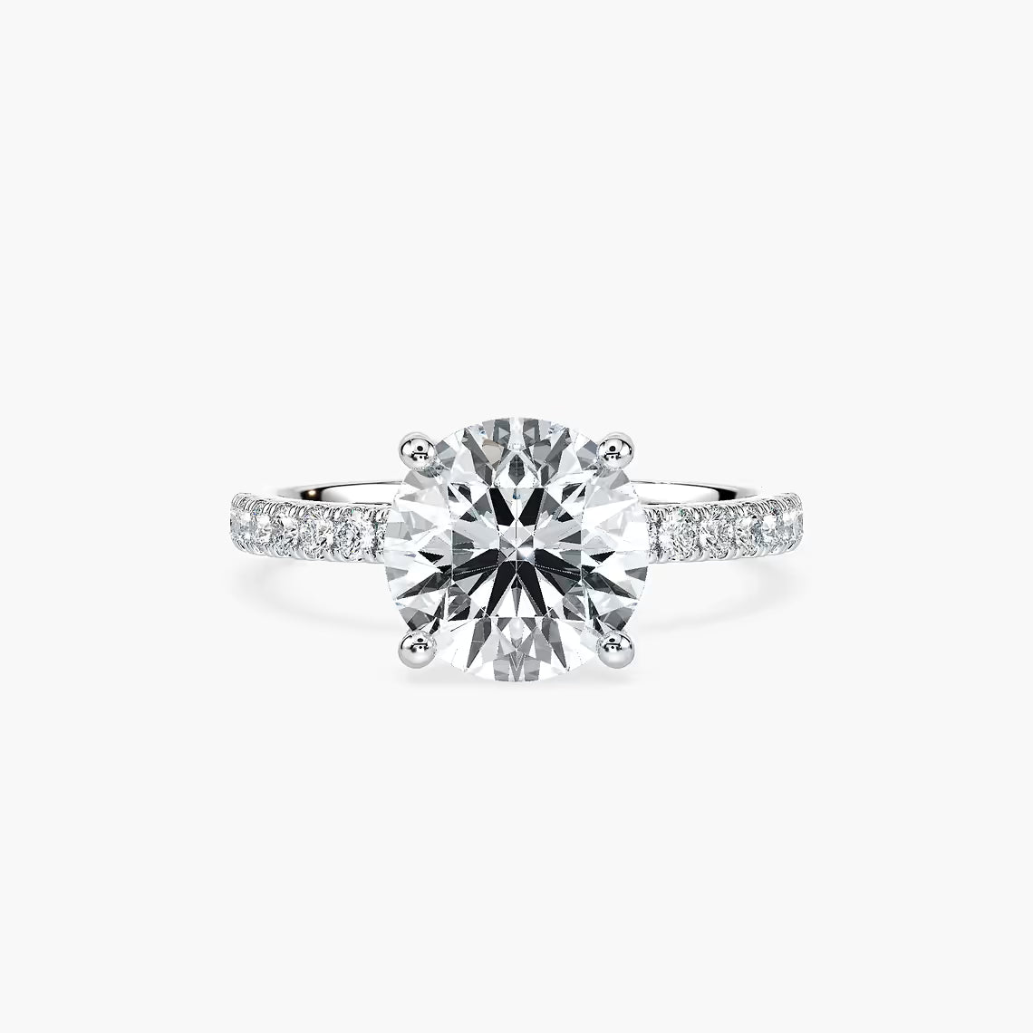 Classic Round Hidden Halo Ring
