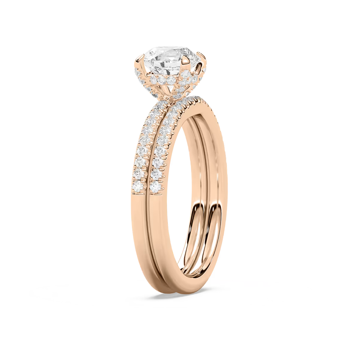 Greer Petite Dome Wedding Set