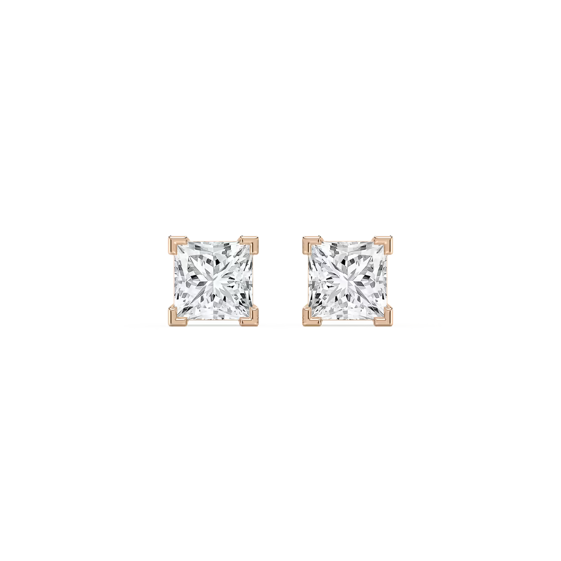 Princess-Cut Lab Diamond Studs