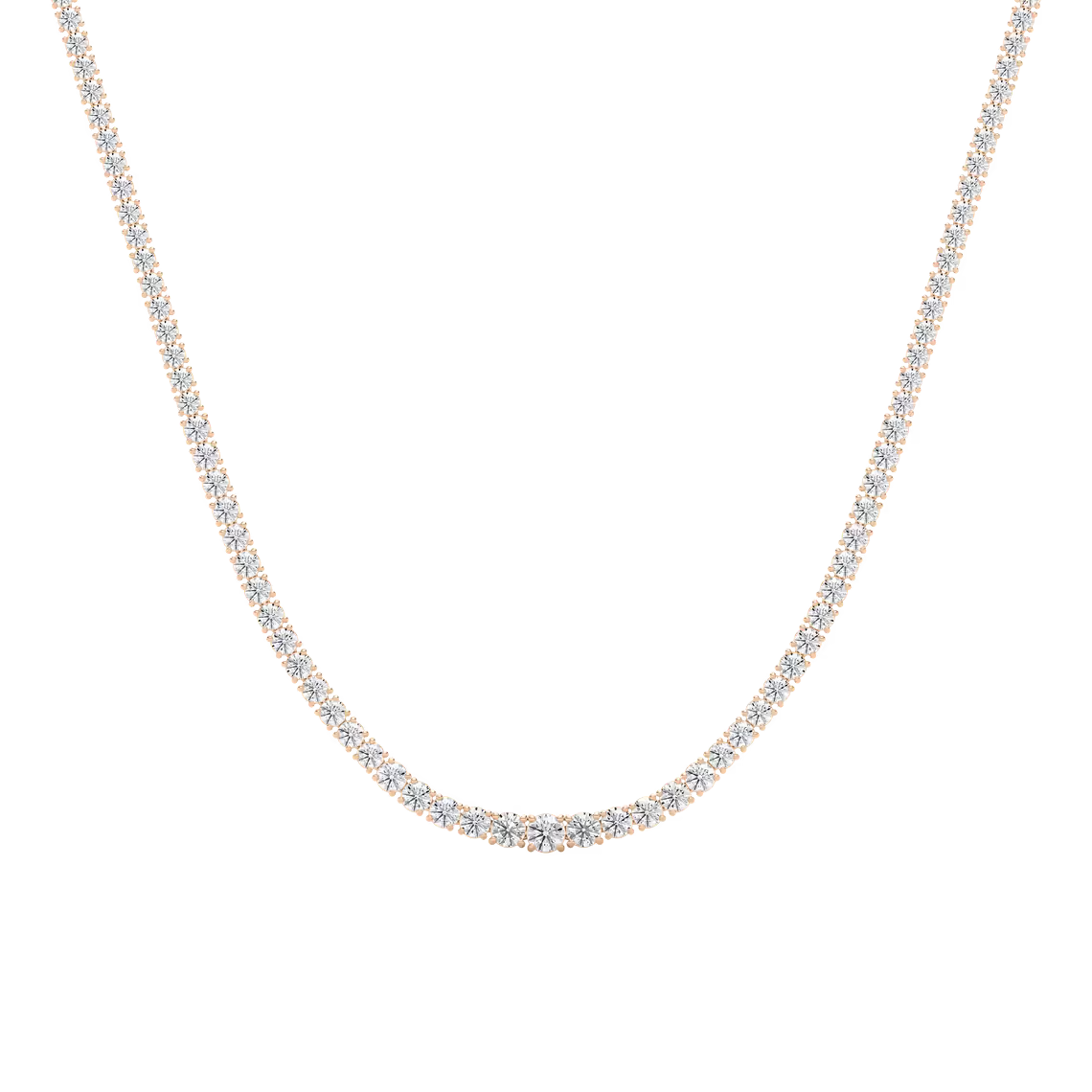 Riviera Round Diamond Tennis Necklace